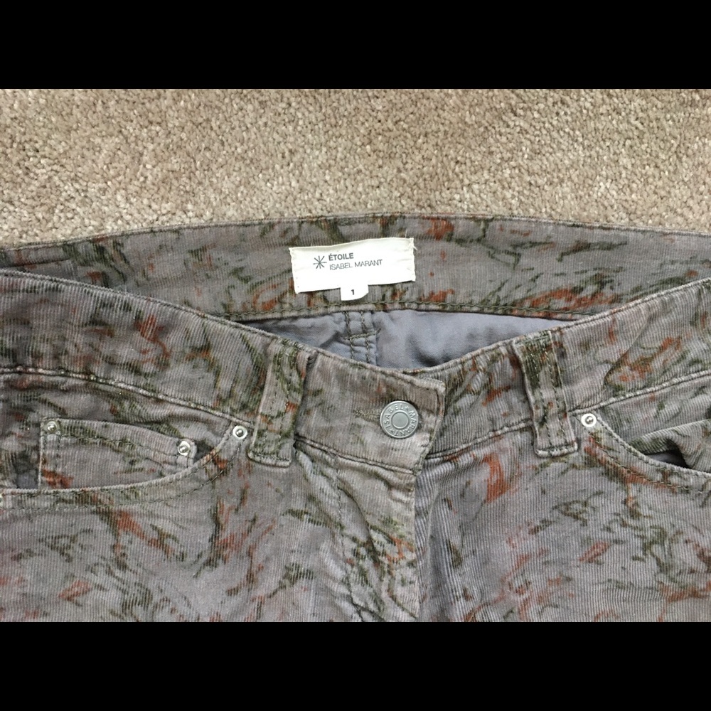 Sweet Isabelle etoile marant soft corduroy pencil jeans.